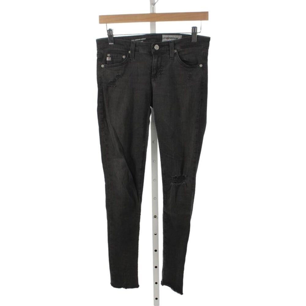 AG-ED Denim Women Ankle Jeans Black Mid Rise Cotton Blend Designer Size 25